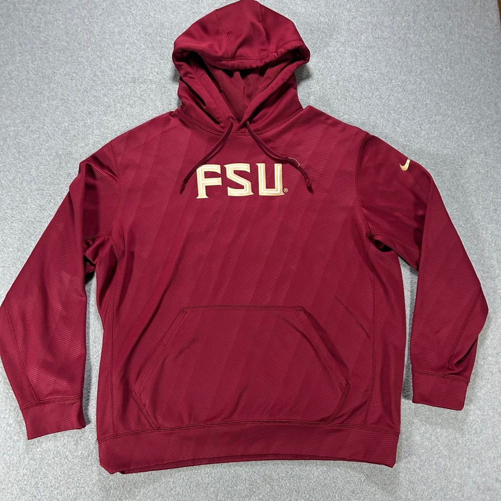 Florida State Seminoles Nike Hoodie Therma-FIT Mens XL Red Sportswear Athleisure